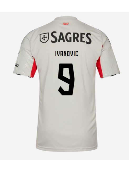 Muži Futbalové oblečenie Benfica Franjo Ivanovic #9 2025-26 Krátky Rukáv - Preč Muži Futbalové oblečenie Benfica Franjo Ivanovic #9 2025-26 Krátky Rukáv - Preč